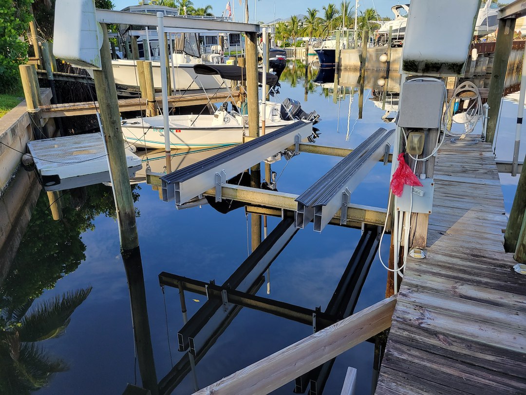 Boat Lift Bunk Replacement & Aluminum Bunk Upgrades Expert Boat Lift Maintenance in Stuart, Florida