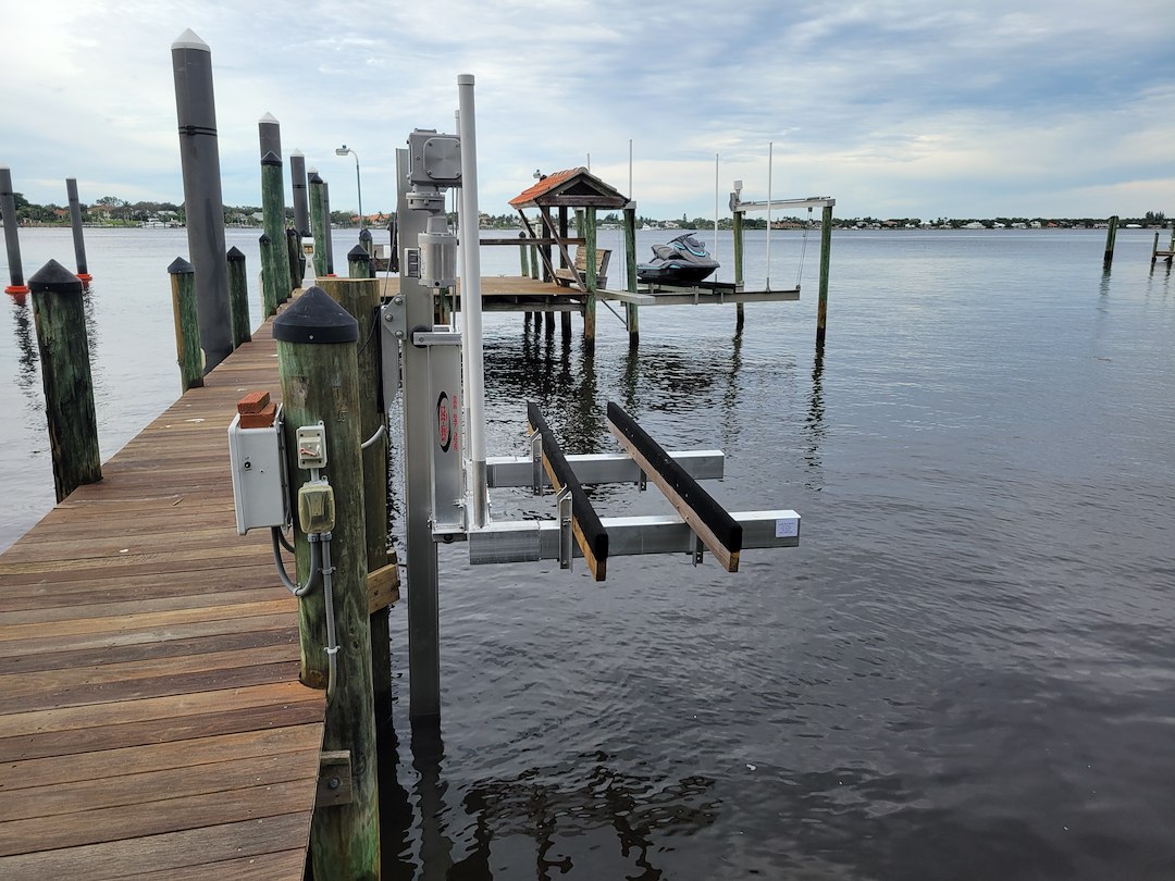 Professional Installation of a PWC Elevator Boat Lift in Sewall's Point, Florida